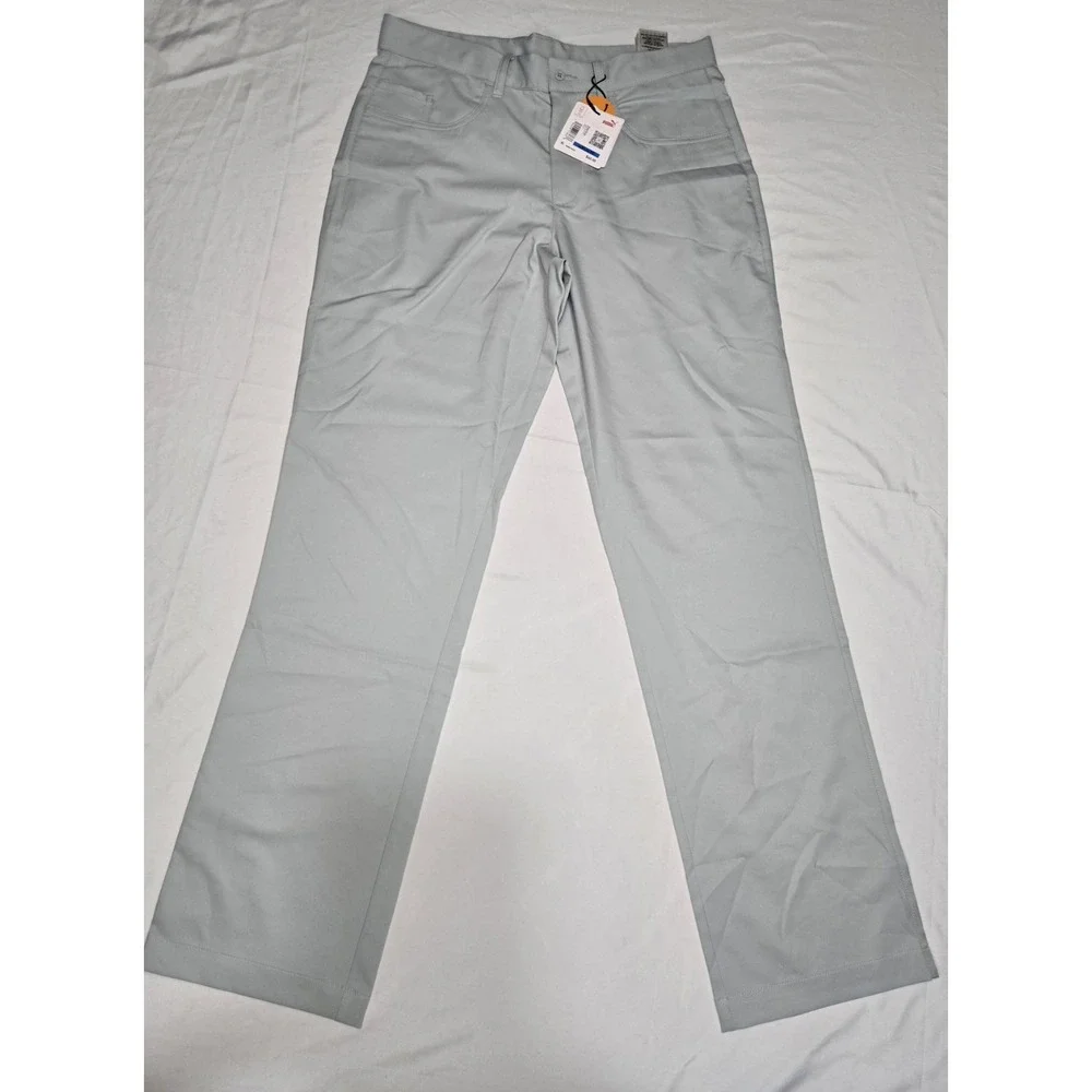 Puma Youth Golf‎ Pants Gray XL 32x31 Pockets UPF 50 Adjustable Waist NWT